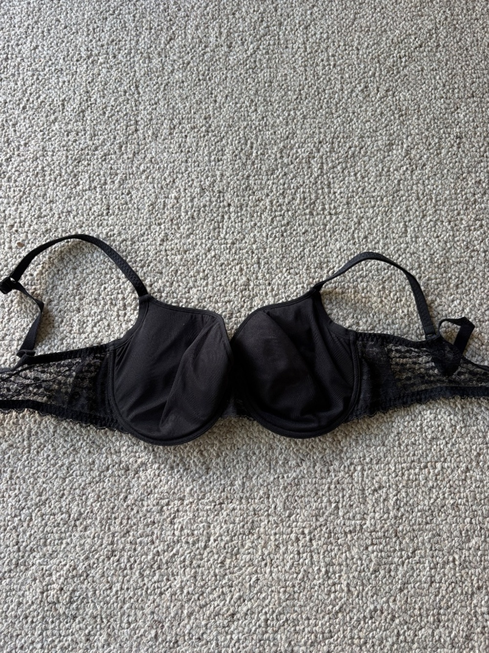 Malizia By La Perla Black Lace Bra 36D Luxury Italian Lingerie Sheer Feminine - Picture 2 of 6